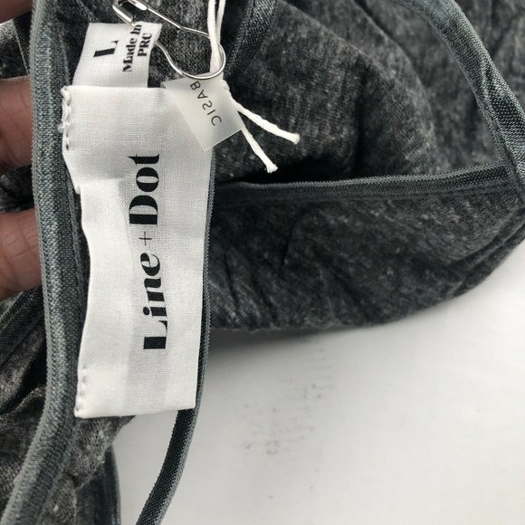 NWT LINE & DOT Charcoal Caged Wireless Bralette, charcoal, Size Large - Picture 4 of 7